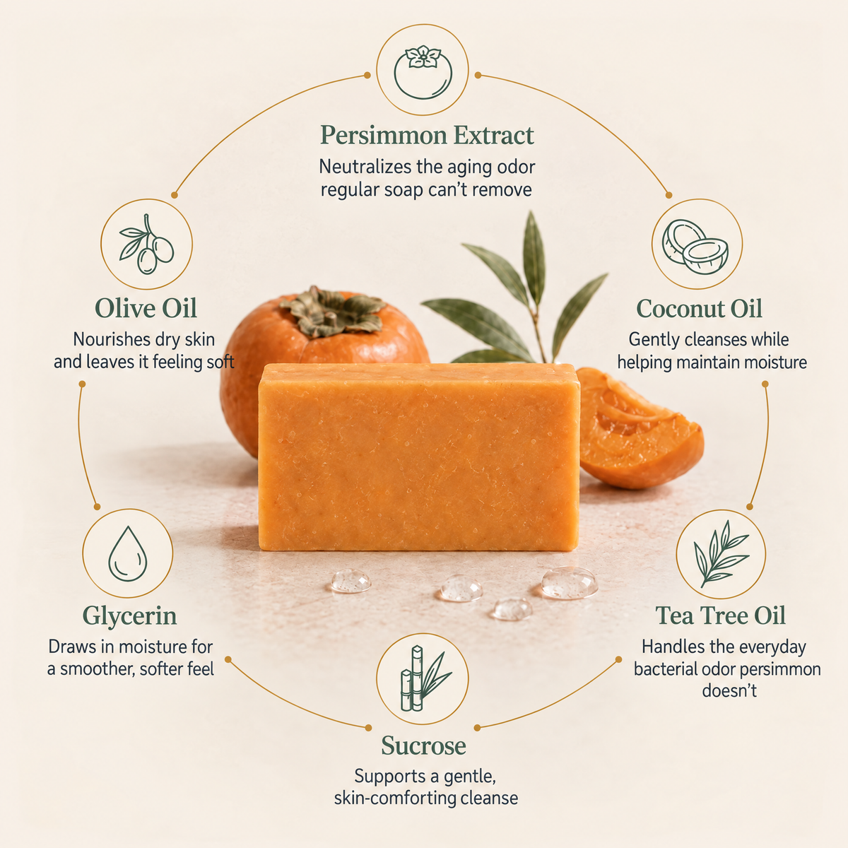 Original Persimmon and Tea Leaf Soap